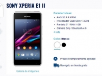 新代入門機(jī)，索尼Xperia E1Ⅱ參數(shù)泄漏