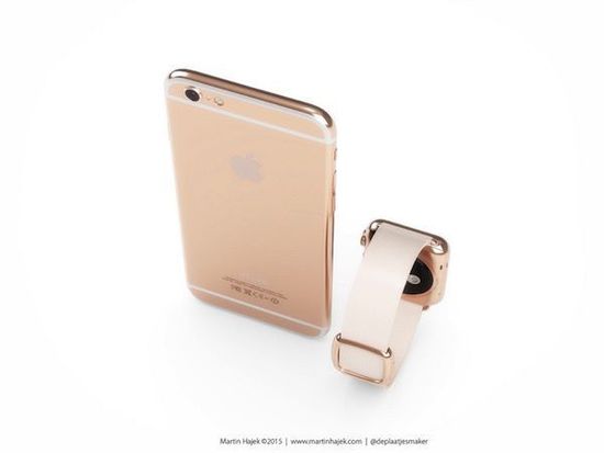 玫瑰金iPhone6s首曝光，搭配AppleWatch