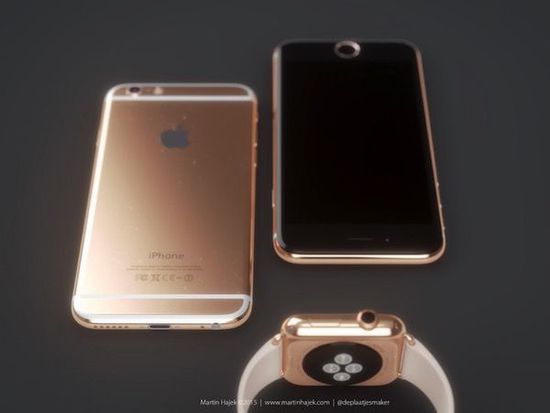 玫瑰金iPhone6s首曝光，搭配AppleWatch