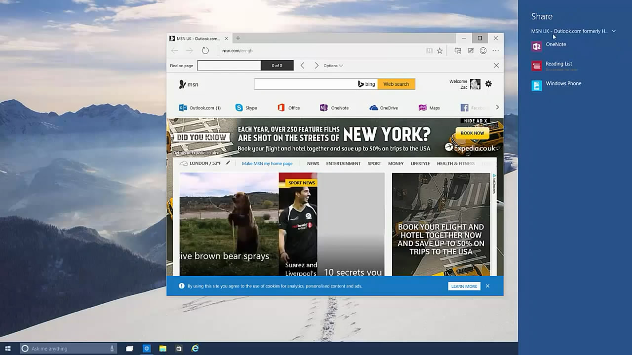 Windows 10新預覽版上手，終于玩上斯巴達瀏覽器了