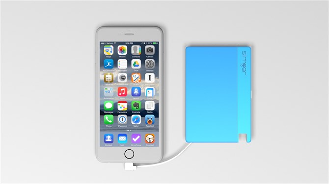 Slimger超薄移動(dòng)電源，放皮夾里都可以