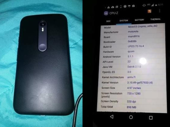 有點(diǎn)聯(lián)想味，第三代MOTO G真機(jī)曝光