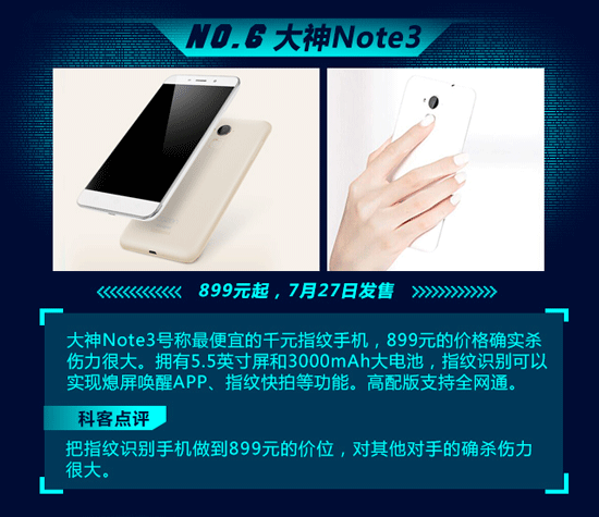 Top10：屌絲土豪全覆蓋，7月新機(jī)一圖看