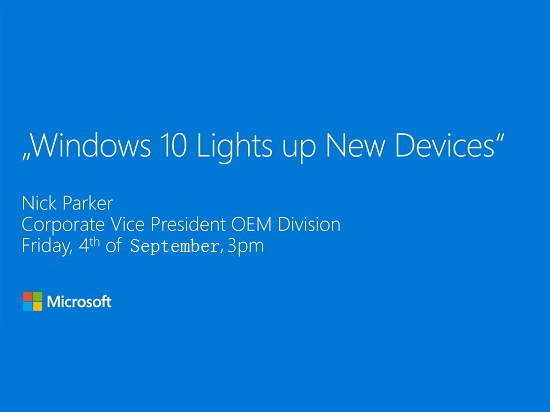 IFA 2015微軟發(fā)布會(huì)：Win10旗艦手機(jī)終至？