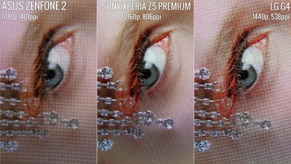 測試結果：索尼Z5 Premium的4K屏幕沒啥卵用？
