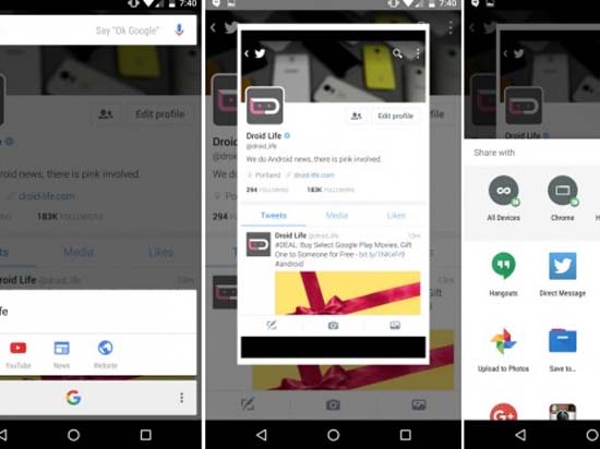 細致！谷歌應用更新新增截圖分享功能