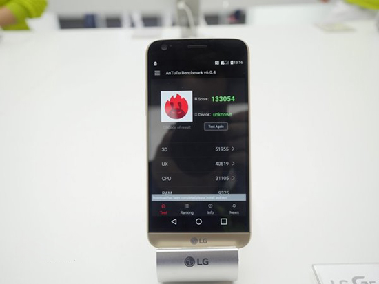 驍龍820性能恐怖，LG G5現(xiàn)場跑分驚人