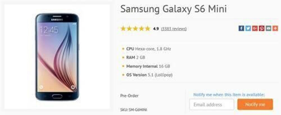 劍指iPhone 5se！三星或推出小尺寸手機S6 Mini