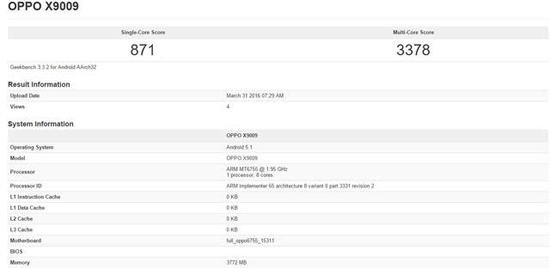OPPO Find 9曝光，旗艦機僅配聯發科P10？