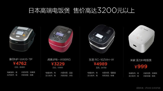 999元！小米米家IH電飯煲發(fā)布：秒殺日貨