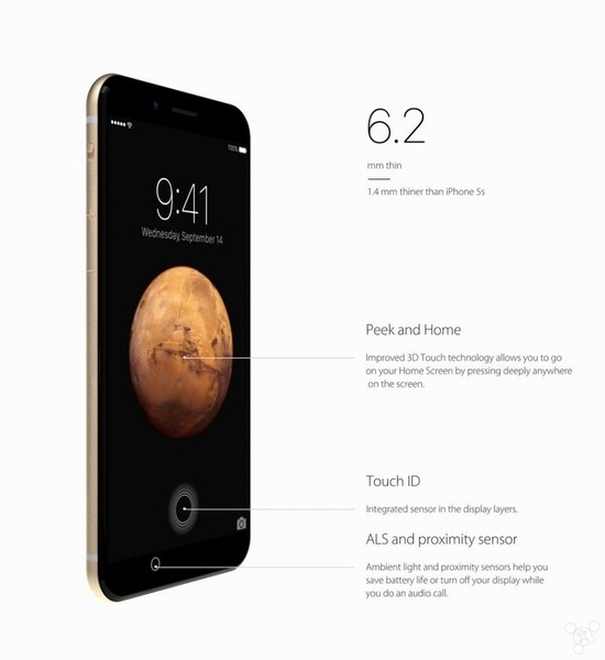 iPhone 7概念圖曝光：將標配無線藍牙耳機？