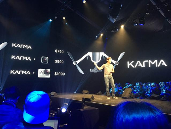 與大疆正面交鋒 GoPro發(fā)布無(wú)人機(jī)Karma