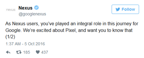 再見Nexus！谷歌將繼續支持軟件更新