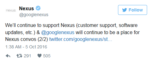 再見Nexus！谷歌將繼續支持軟件更新