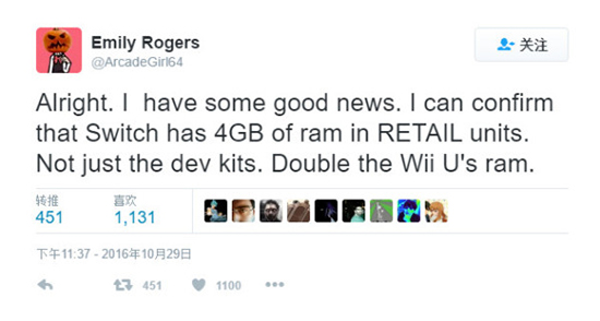 任天堂Switch內(nèi)存曝光：對比索尼微軟尷尬