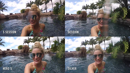 美女濕身測(cè)試！四款GoPro運(yùn)動(dòng)相機(jī)對(duì)比