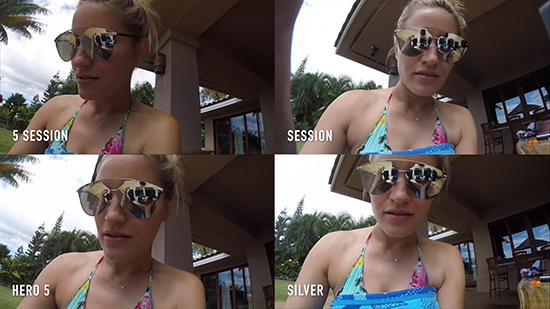美女濕身測(cè)試！四款GoPro運(yùn)動(dòng)相機(jī)對(duì)比