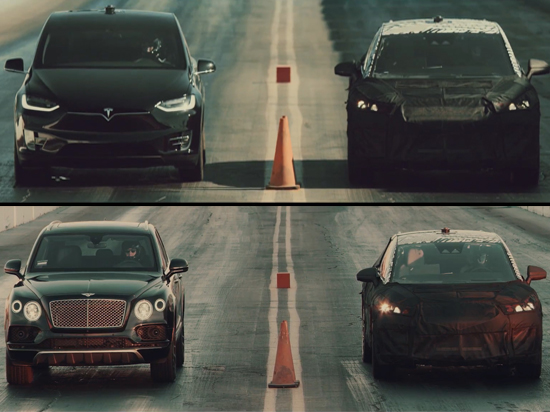 法拉第未來首款量產(chǎn)車測(cè)試：特斯拉遭秒殺