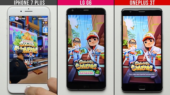 LG G6速度對(duì)比iPhone 7 Plus 一加3T：結(jié)果沒意外
