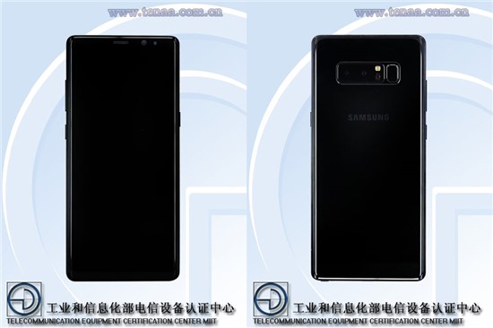 三星Note8國行版現(xiàn)身工信部：或于9月29日上市，售價6088元起