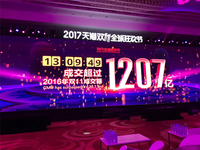 天貓雙11里程碑：僅花13小時，成交額已超2016年全天