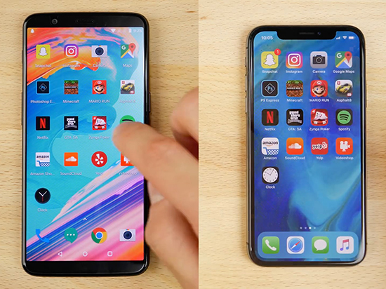 一加5T對比iPhone X: 8G內(nèi)存速度足夠強(qiáng)悍, 蘋果再被碾壓