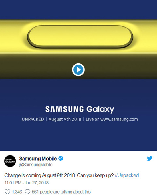 科客晚報(bào)：三星公布Note9發(fā)布時(shí)間 中移動(dòng)智能硬件報(bào)告出爐