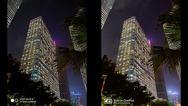 小米8一加6T超級(jí)夜景模式拍攝效果對(duì)比：小米大幅領(lǐng)先一加