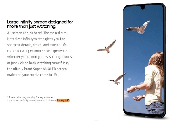 三星Galaxy A70打頭陣：水滴屏+驍龍675加持 25W快充搶風(fēng)頭