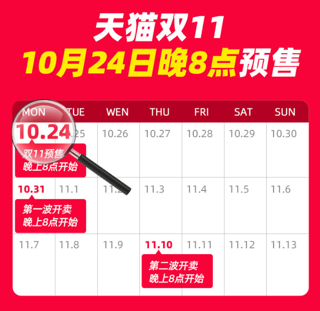 天貓雙11預(yù)售10月24日開(kāi)始：預(yù)售提前「戰(zhàn)斗」縮短！今年你會(huì)沖嗎？